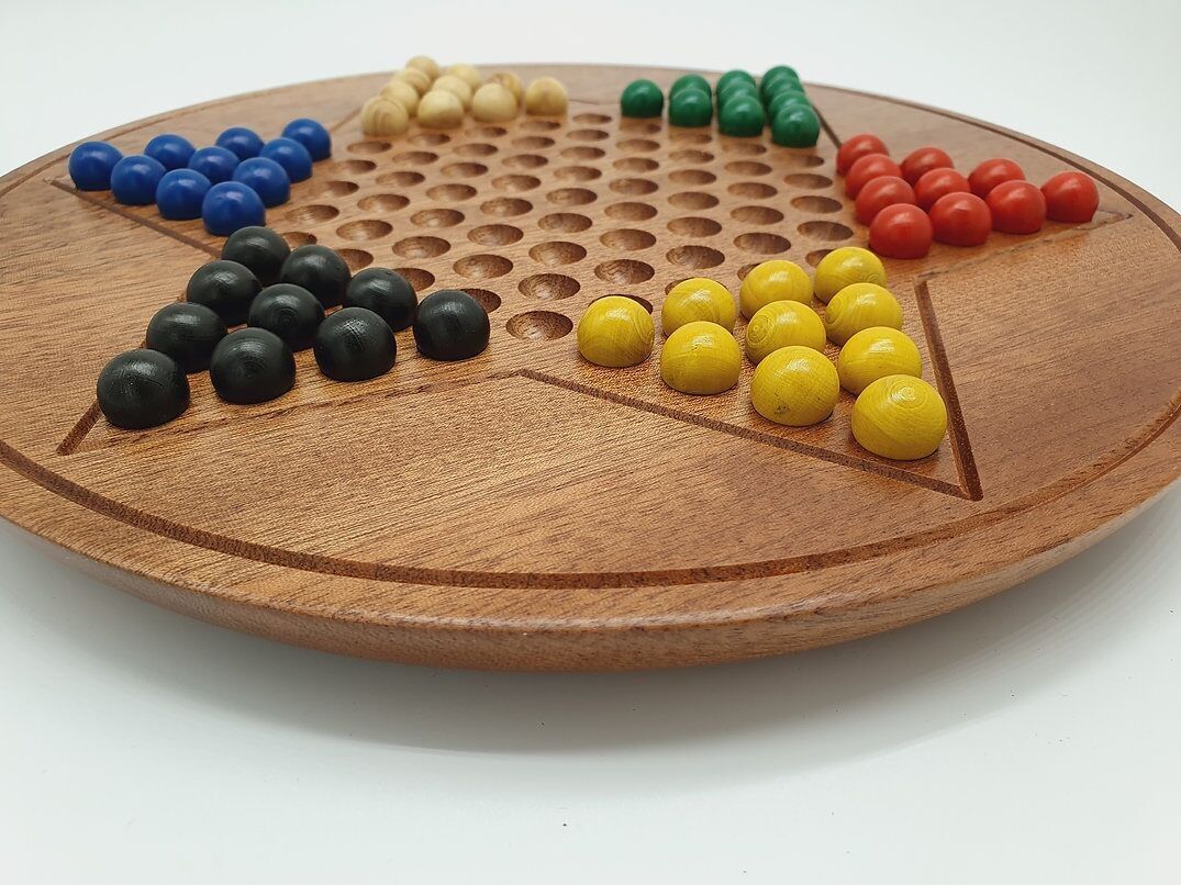 CHAVET Chinese checkers - Boxwood marbles