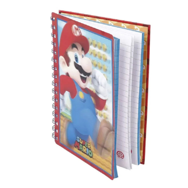 Cuaderno Super Mario Nintendo con tapa animada 