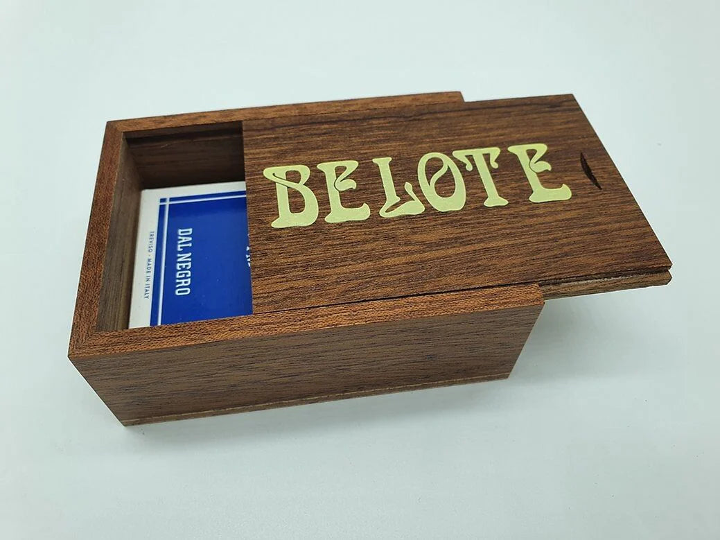 Coffret en bois - Belote