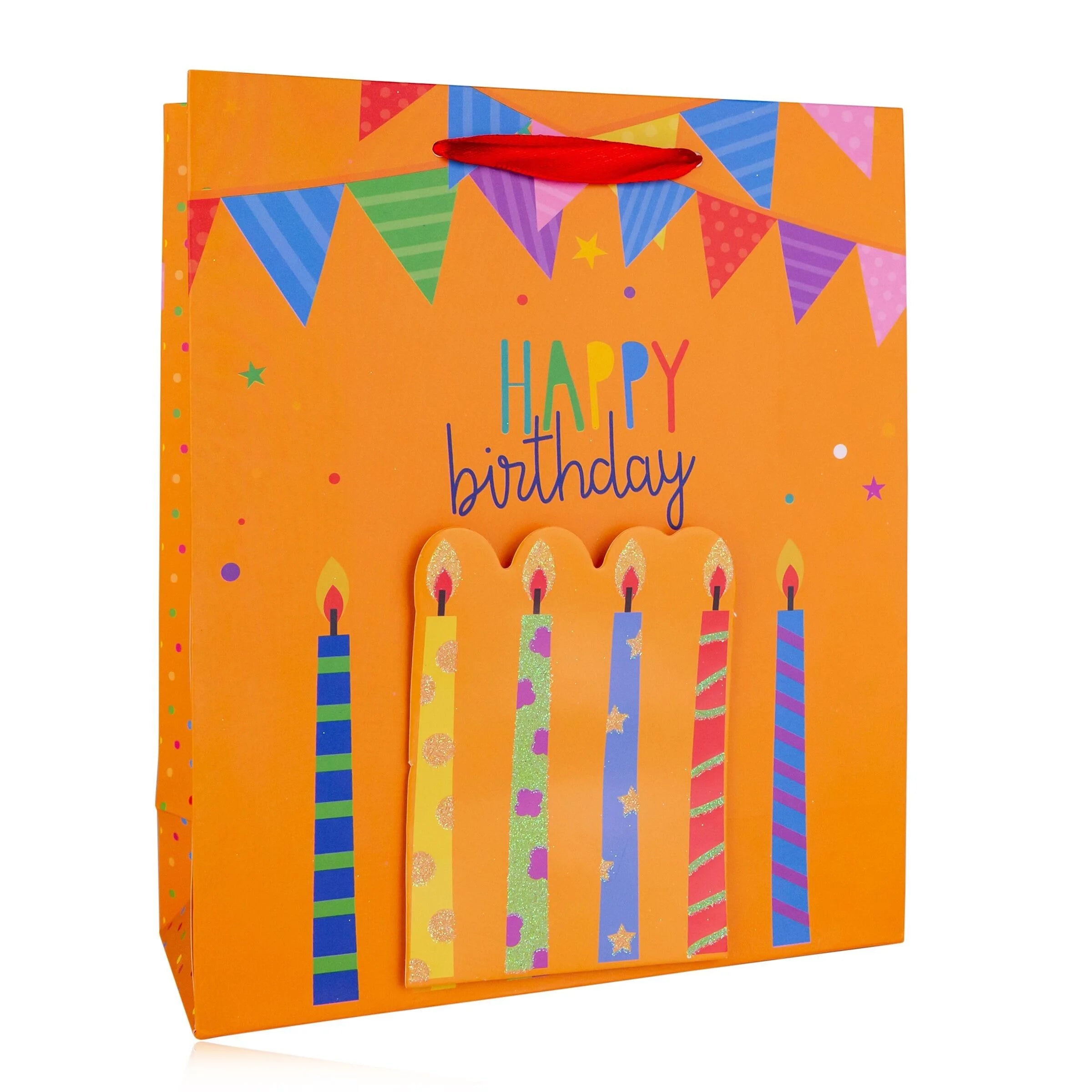 Sacs cadeau happy birthday  23,5 x 19,5 x 8 cm