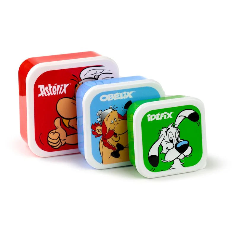 Set of 3 Meal Boxes - Asterix, Obelix & Dogmatix M/L/XL 