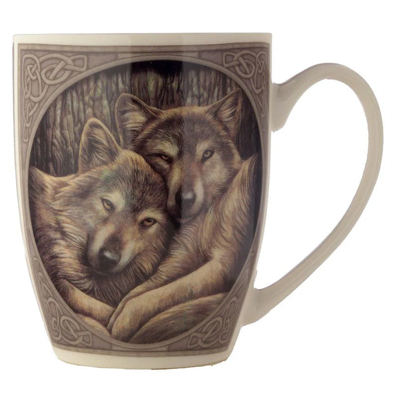 Mug with Wolves by Lisa Parker